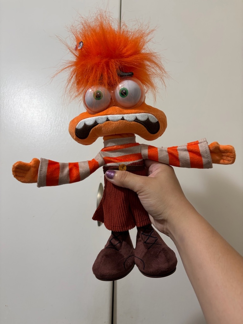 Disney Orange Striped Anger Plush Toy